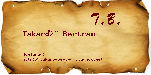 Takaró Bertram névjegykártya